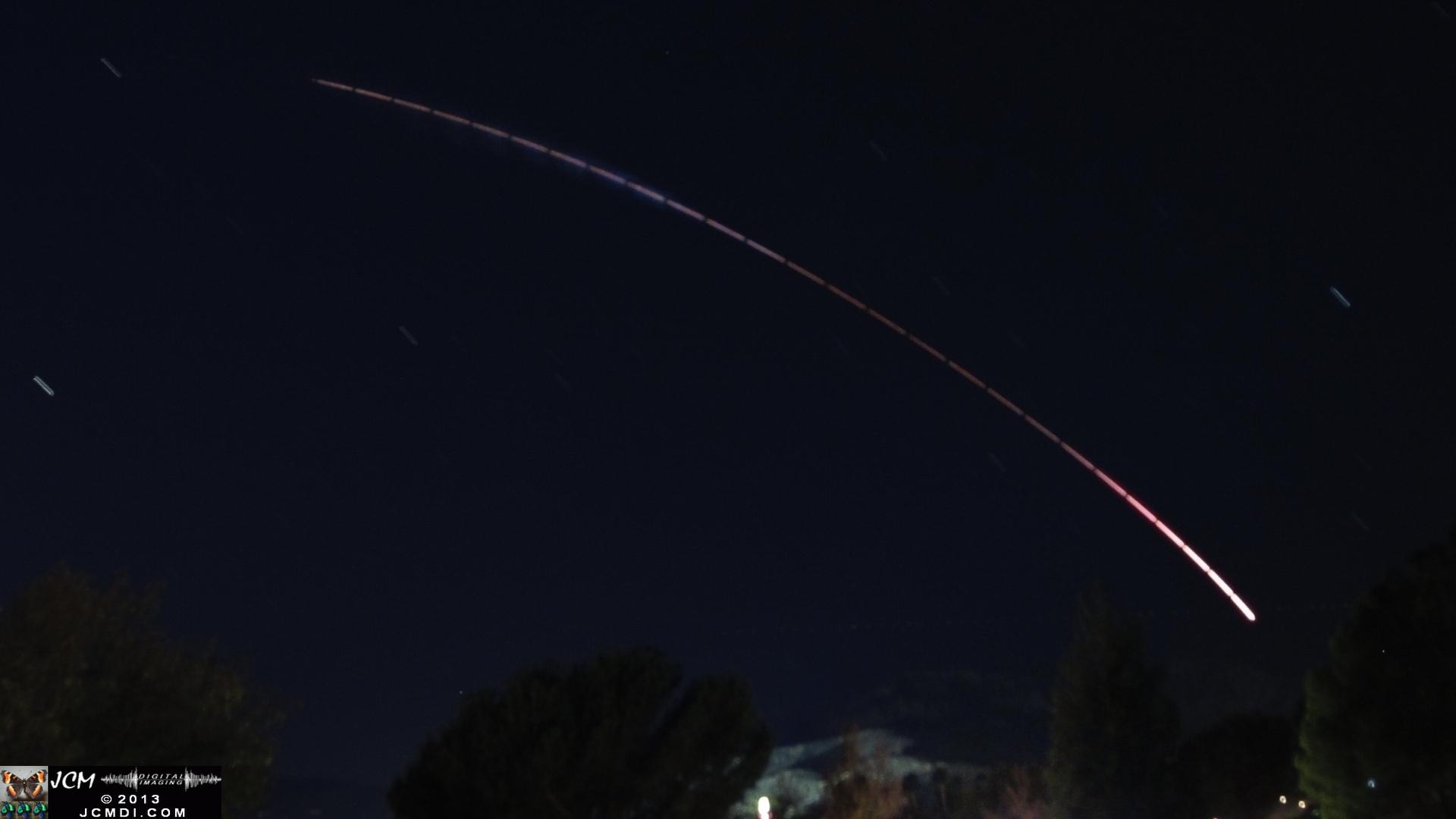 NROL-39 Atlas Rocket Launch from Vandenberg AFB Composite image shot from santa clarita, califnornia